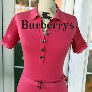 🦋 Gorgeous Burberry Belt Top NWT 78% SILK